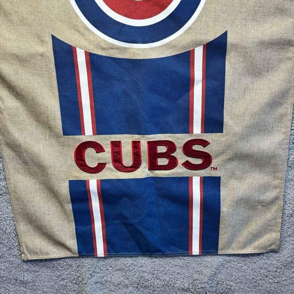 Chicago Cubs Two Sided Vertical Banner 28 x 43 red, white, and blue MLB - Picture 9 of 12